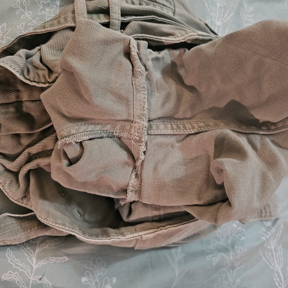 Zara Women's Green Paperbag Bermuda Shorts Size 4 With Tie Belt - Picture 5 of 11